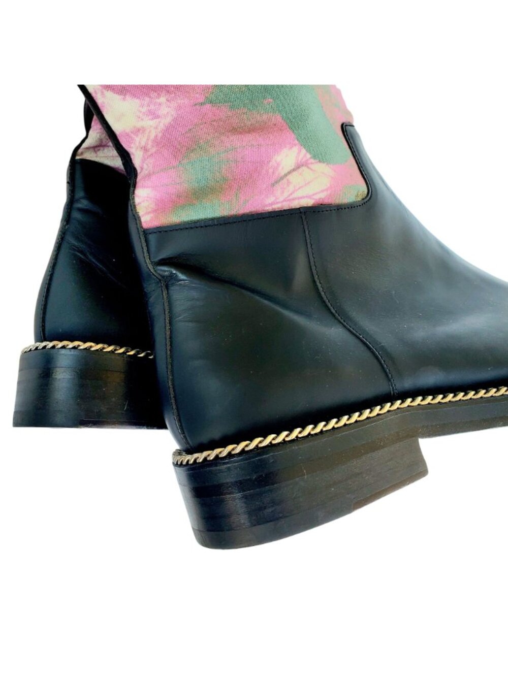 Vintage Y2K No/Studio Botanical Print Tall Boots Italy Sz 42/US Women 11 - Picture 5 of 14